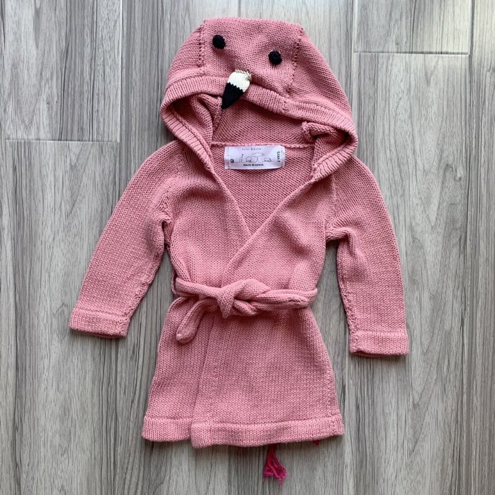 Handmade Toto Knits Flamingo Cardigan